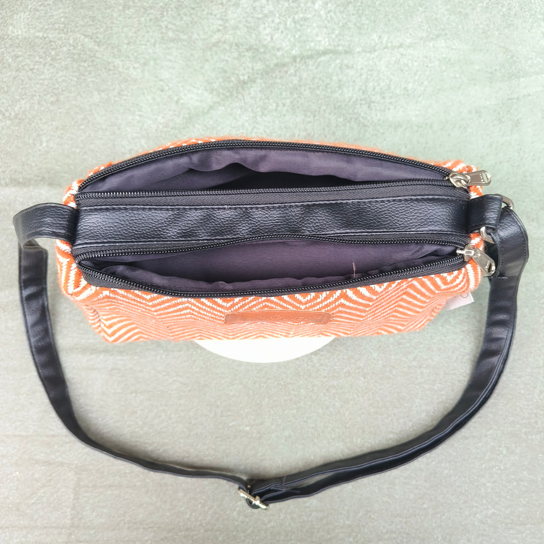 Easy Sling dark peach with zigzag print