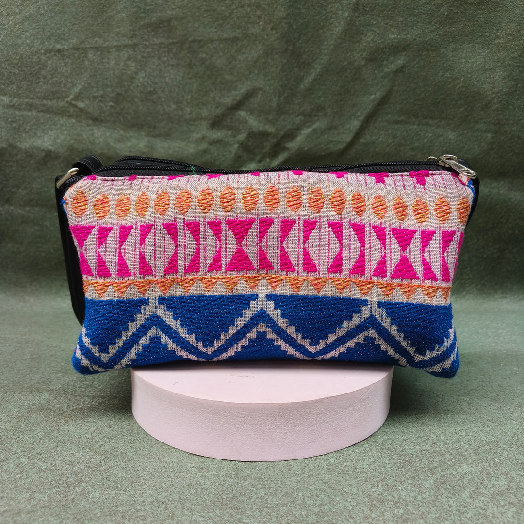 Easy Sling dark white with pink zigzag print