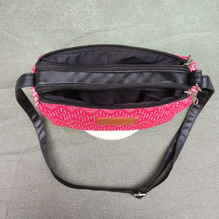 Easy Sling pink with zigzag lines print