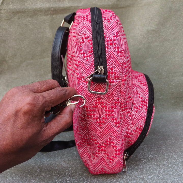 BackSwings Pink with small zigzag lines