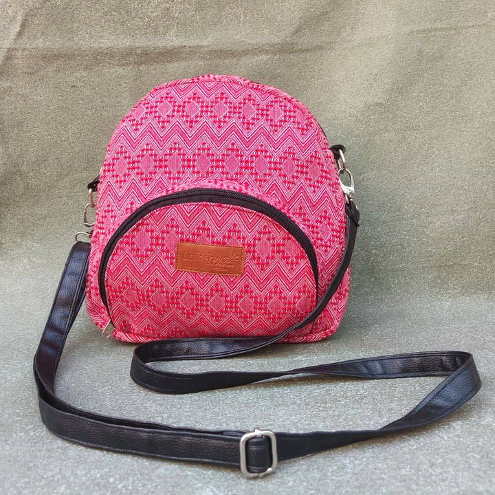 BackSwings Pink with small zigzag lines