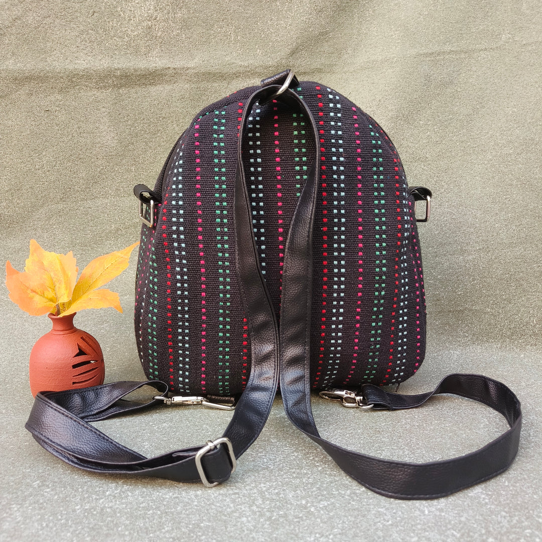 BackSwings Black with multicolor dot print