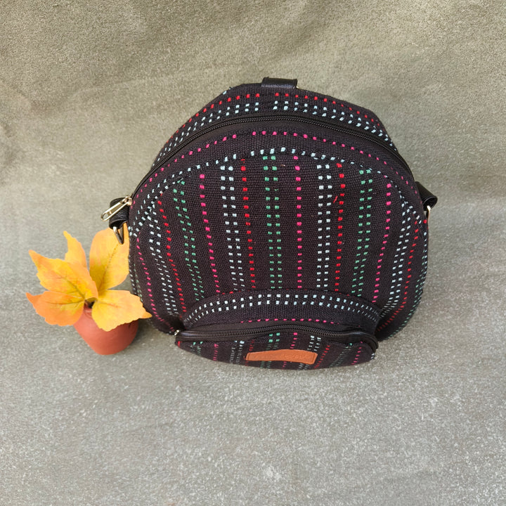 BackSwings Black with multicolor dot print