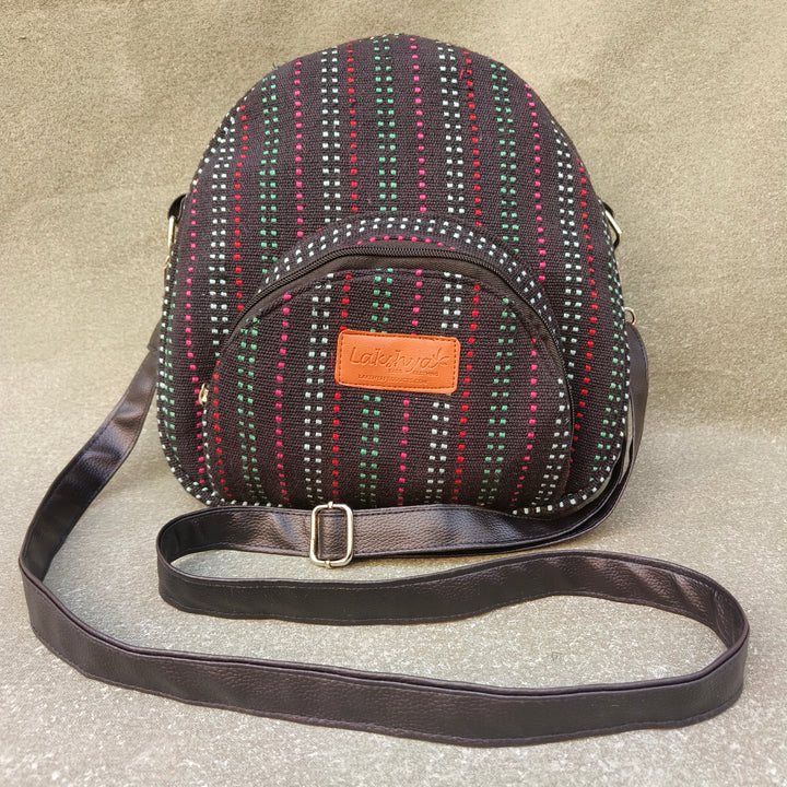 BackSwings Black with multicolor dot print