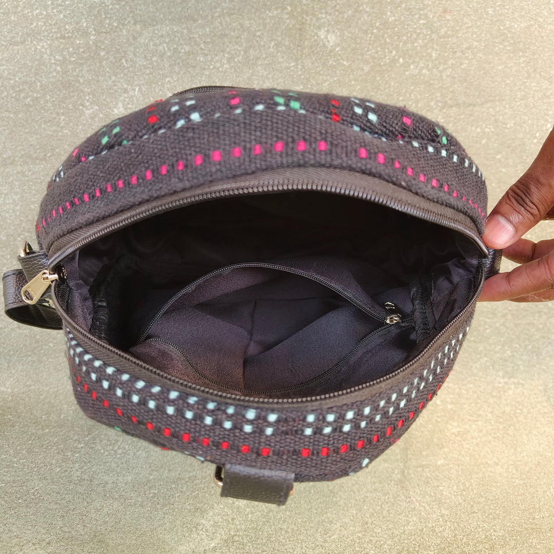 BackSwings Black with multicolor dot print