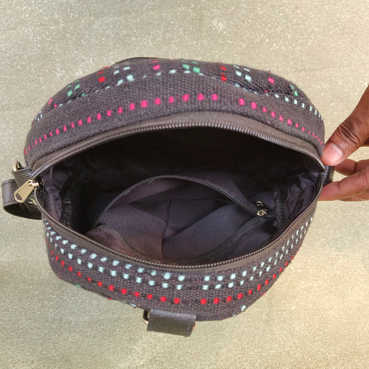 BackSwings Black with multicolor dot print