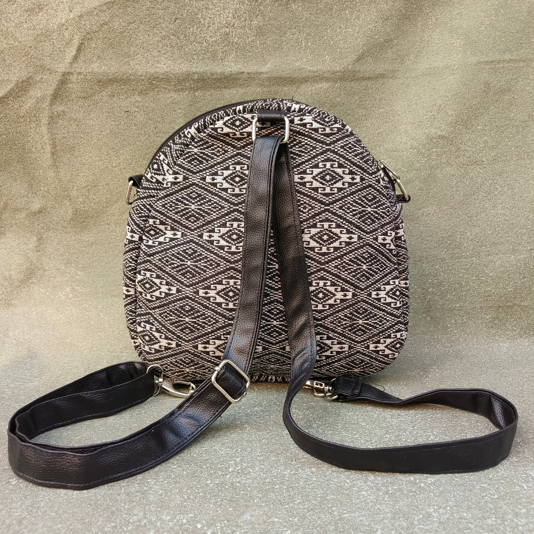 BackSwings black with white jaipur print