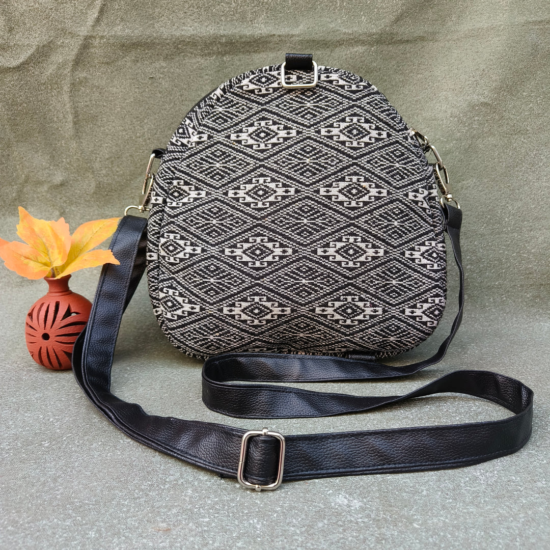 BackSwings black with white jaipur print