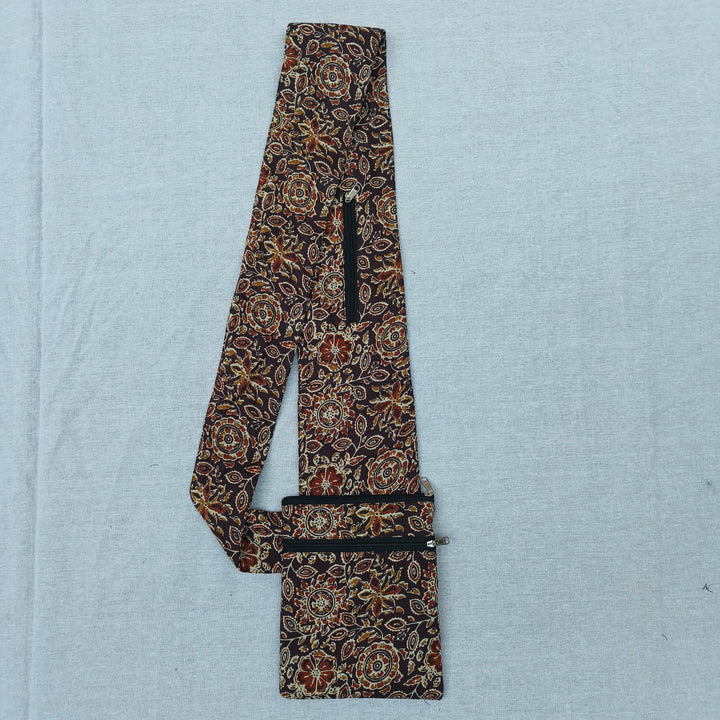 Pilgrim Bag -  Brown with Mixed Blueflower print