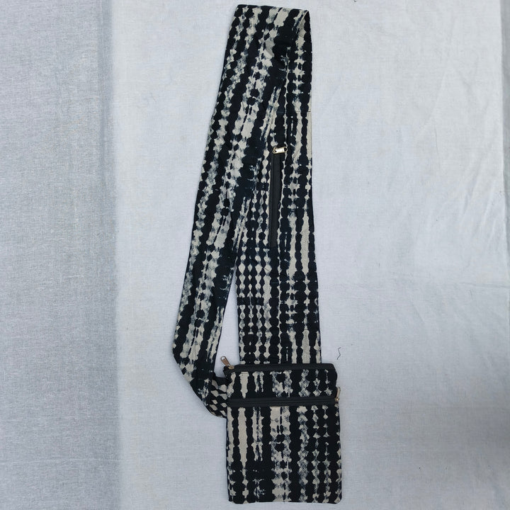 Pilgrim Bag -  Black with white dye print
