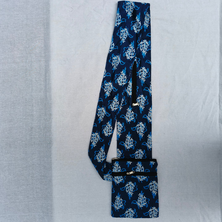 Pilgrim Bag -  Blue with white flower print