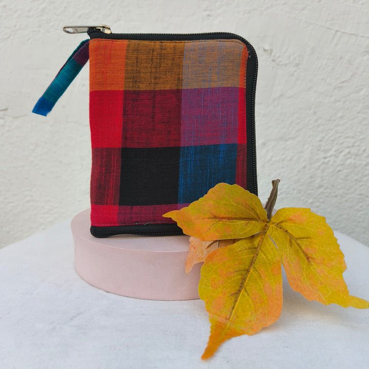 Mini wallet with card holder  Madras Big checks