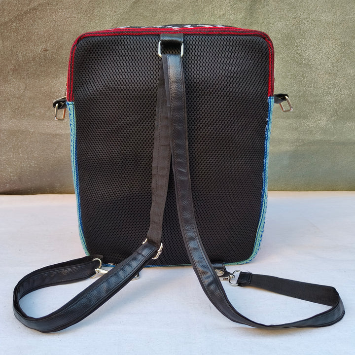 Lap sling cum backpack Multicolor print
