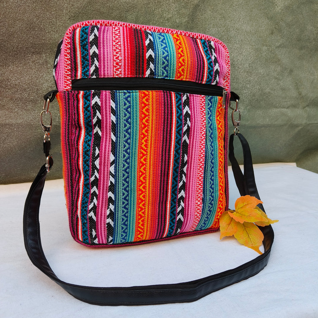 Lap sling cum backpack Multicolor print