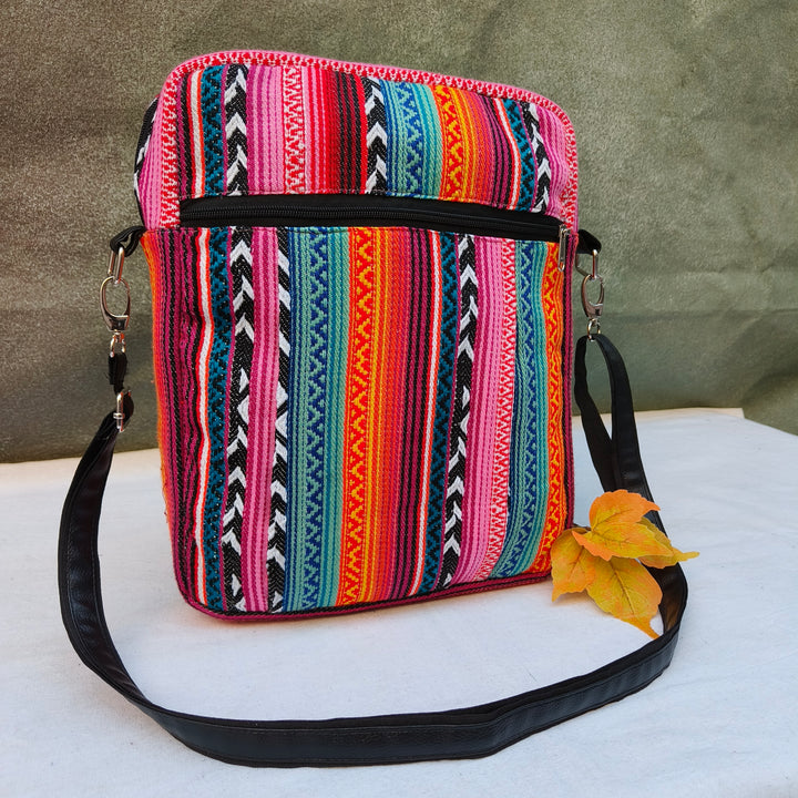 Lap sling cum backpack Multicolor print
