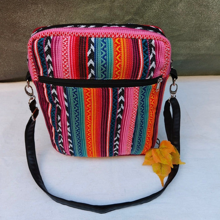 Lap sling cum backpack Multicolor print
