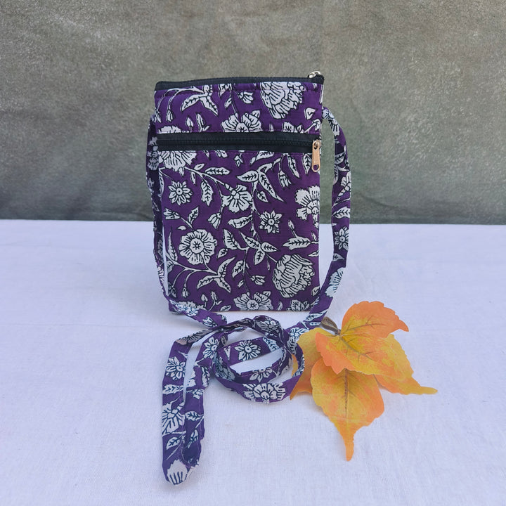 Daily Sling Purple With White Flower Design