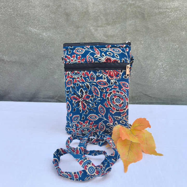 Daily Sling Blue With Flower Design