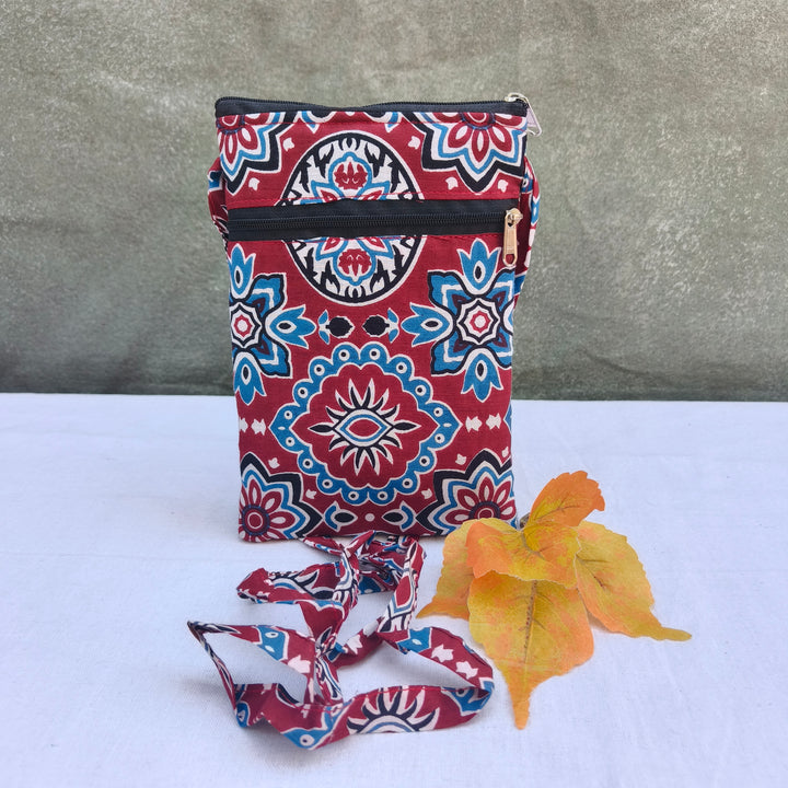 Daily Sling Maroon with Flower Design