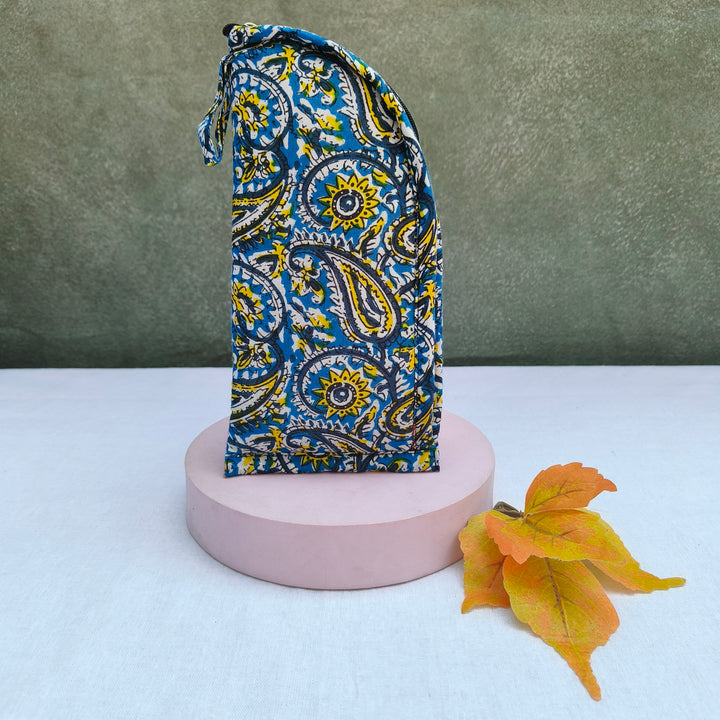 Phone Holder Light Blue With Flower Print