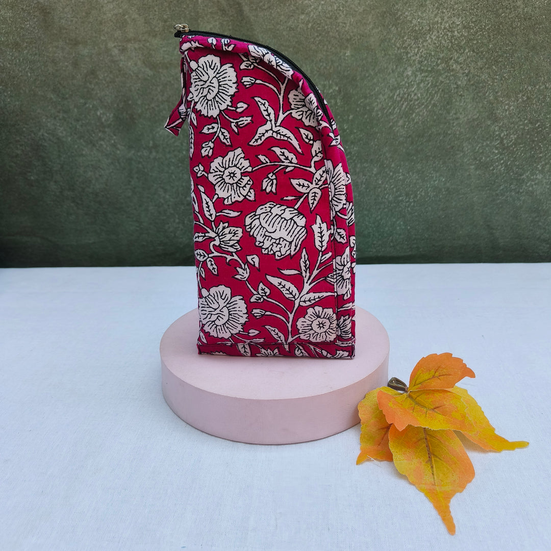 Phone Holder Pink With White Flower Print