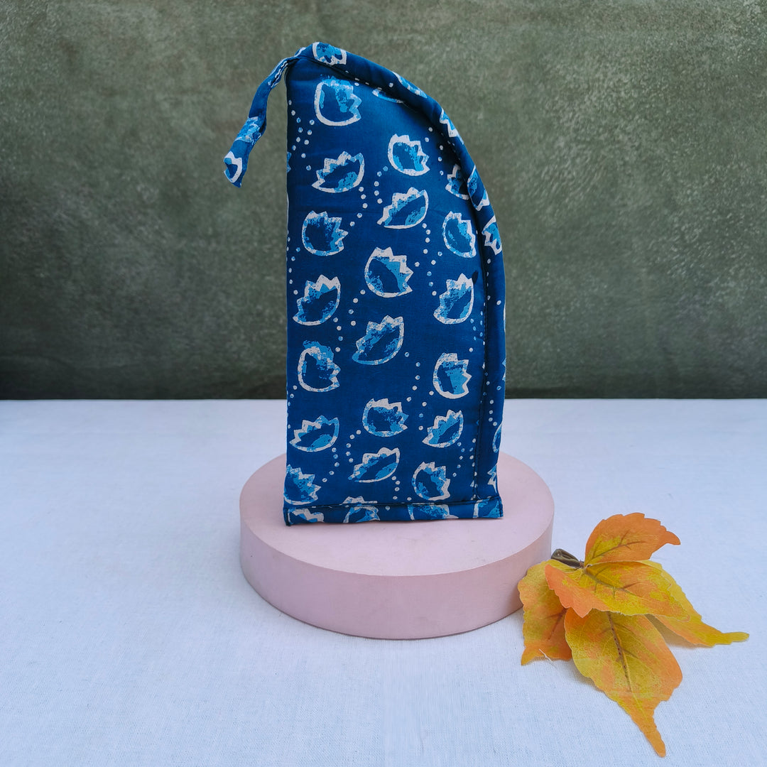 Phone Holder Blue With Bud Print