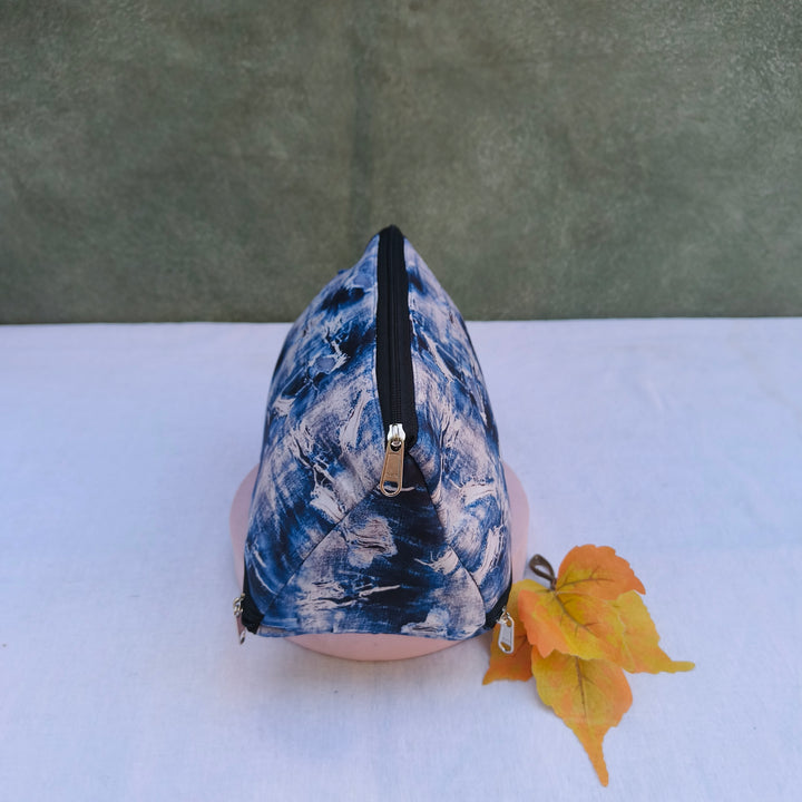 3 Way Zip Vanity Blue Mixed Print