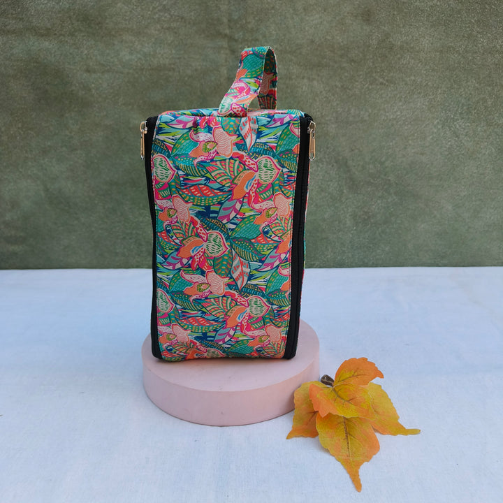 3 Way Zip Vanity Multi Color With Art Print
