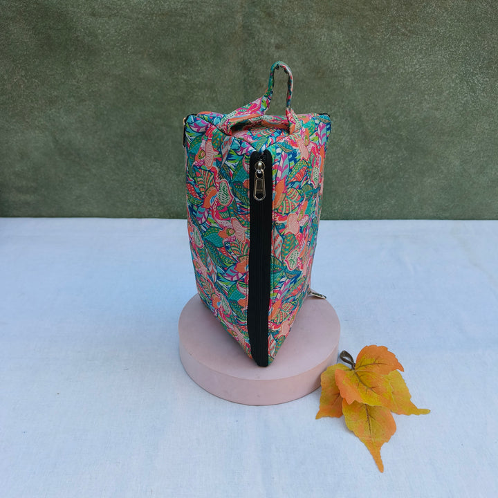 3 Way Zip Vanity Multi Color With Art Print