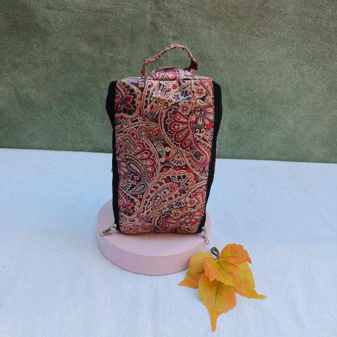 3 Way Zip Vanity Sandal With Flower Print