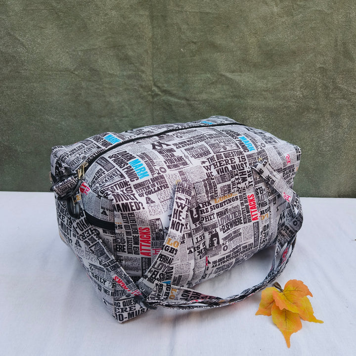 Travel Bag Cum BackPack News Paper Print