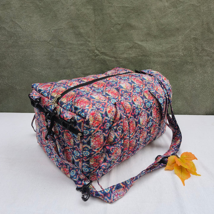 Travel Bag Cum BackPack Multi Color Shade With Flower Print
