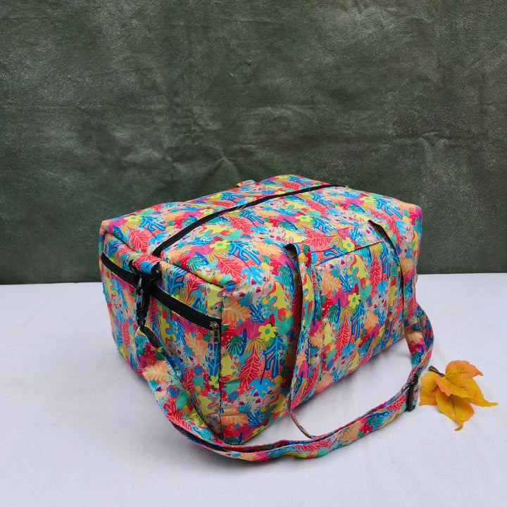 Travel Bag Cum BackPack Multi Color Art  Print