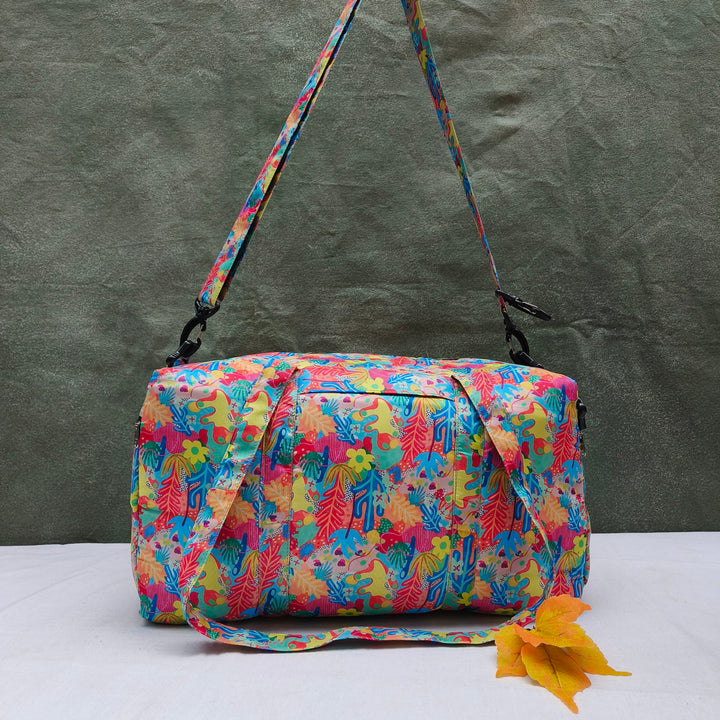 Travel Bag Cum BackPack Multi Color Art  Print