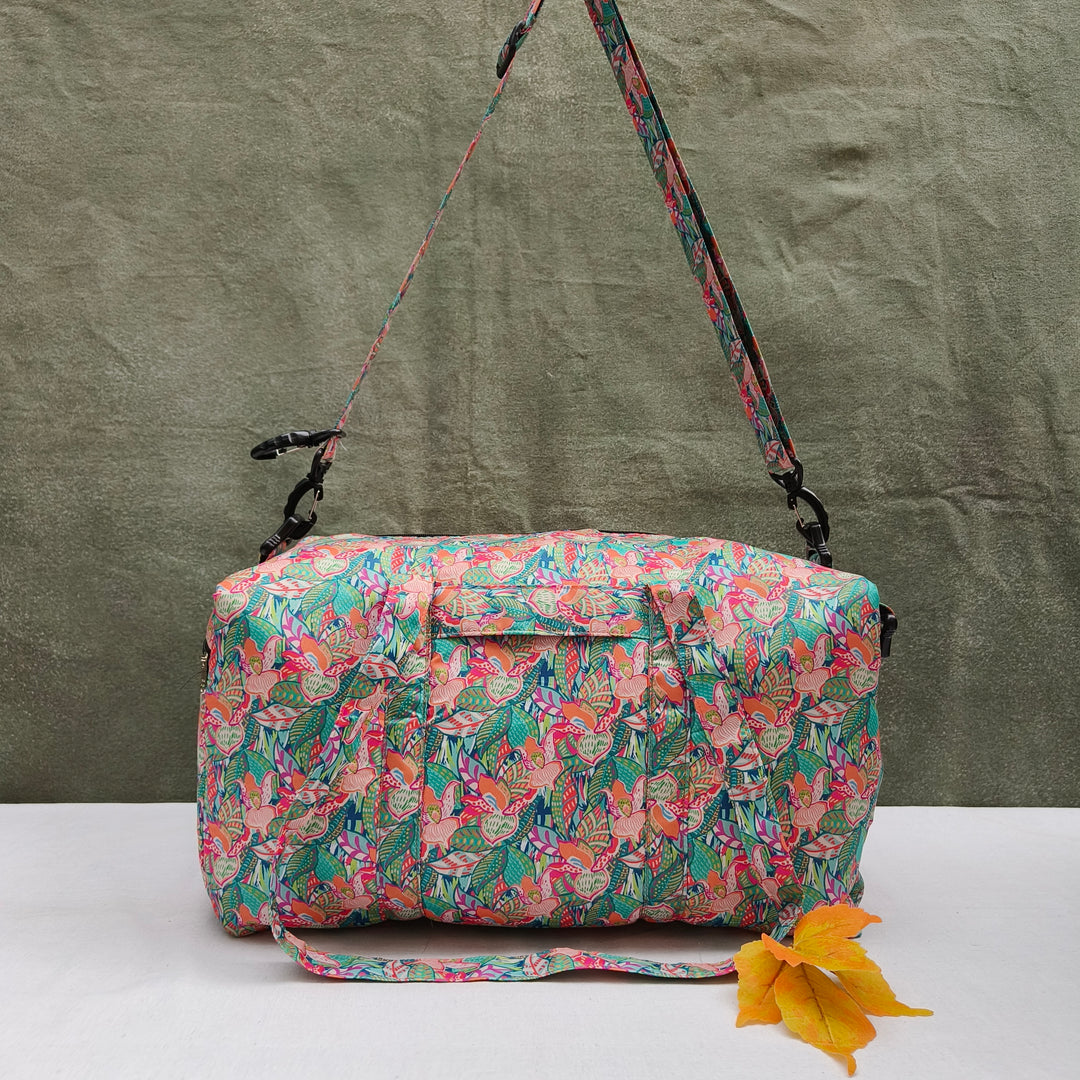 Travel Bag Cum BackPack Multi Color Flower Print