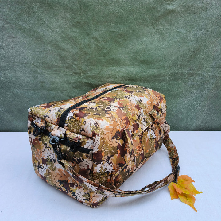 Travel Bag Cum BackPack Dry Leaf Print
