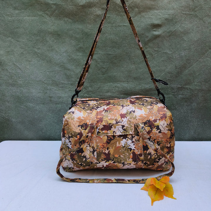 Travel Bag Cum BackPack Dry Leaf Print