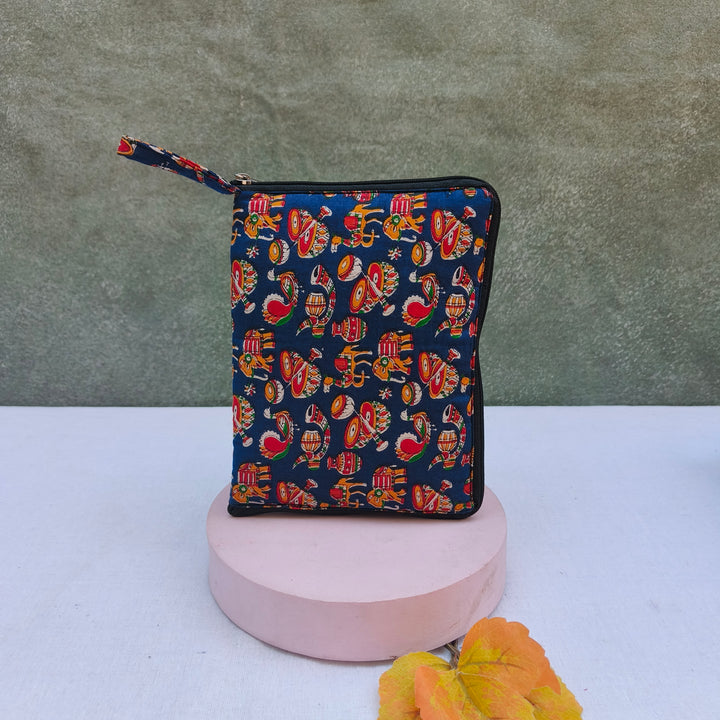 Girls Kit Pouch - Blue With Instruments Print