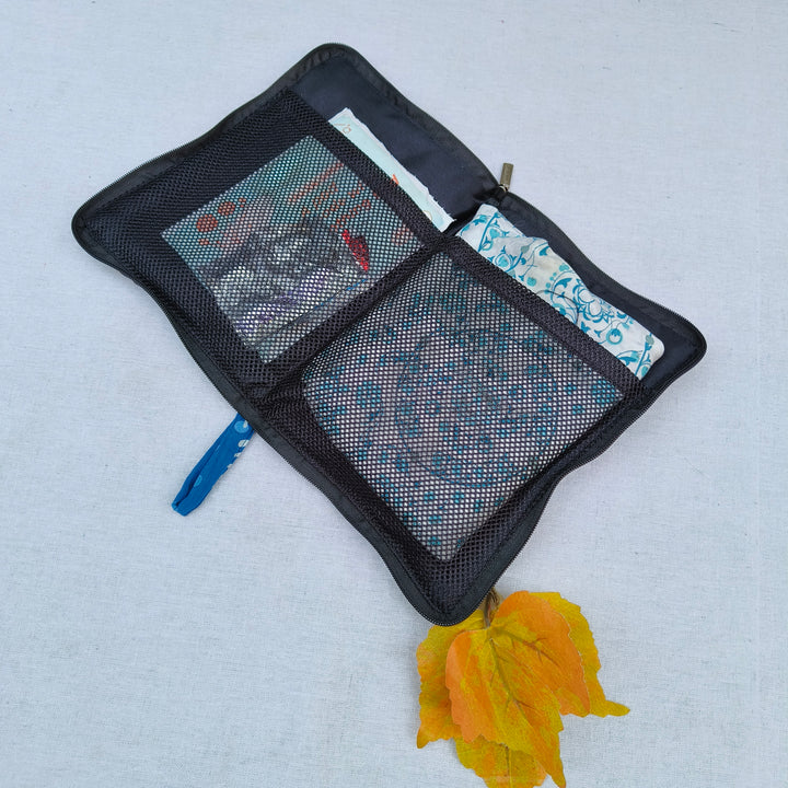 Girls Kit Pouch - Maroon with Doll Print