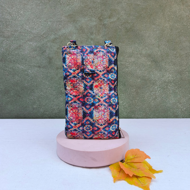 Wallet Cum Sling - Multi Color Flower Print