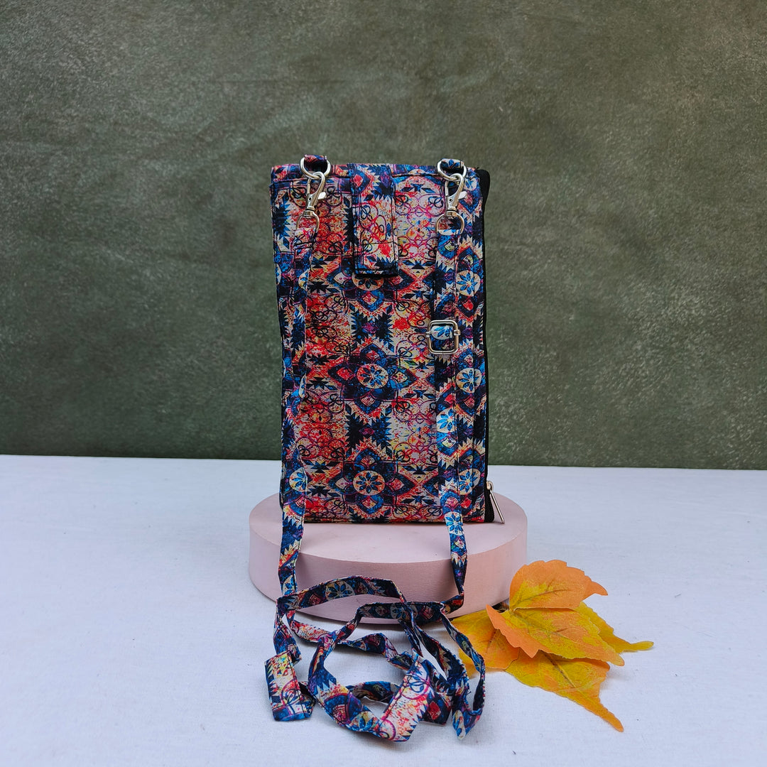 Wallet Cum Sling - Multi Color Flower Print