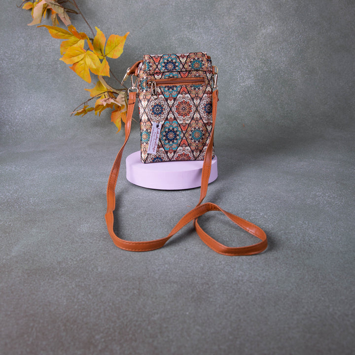 Water-Ressistant Mobile Slings Sandal with Blue Colour Flower Design.