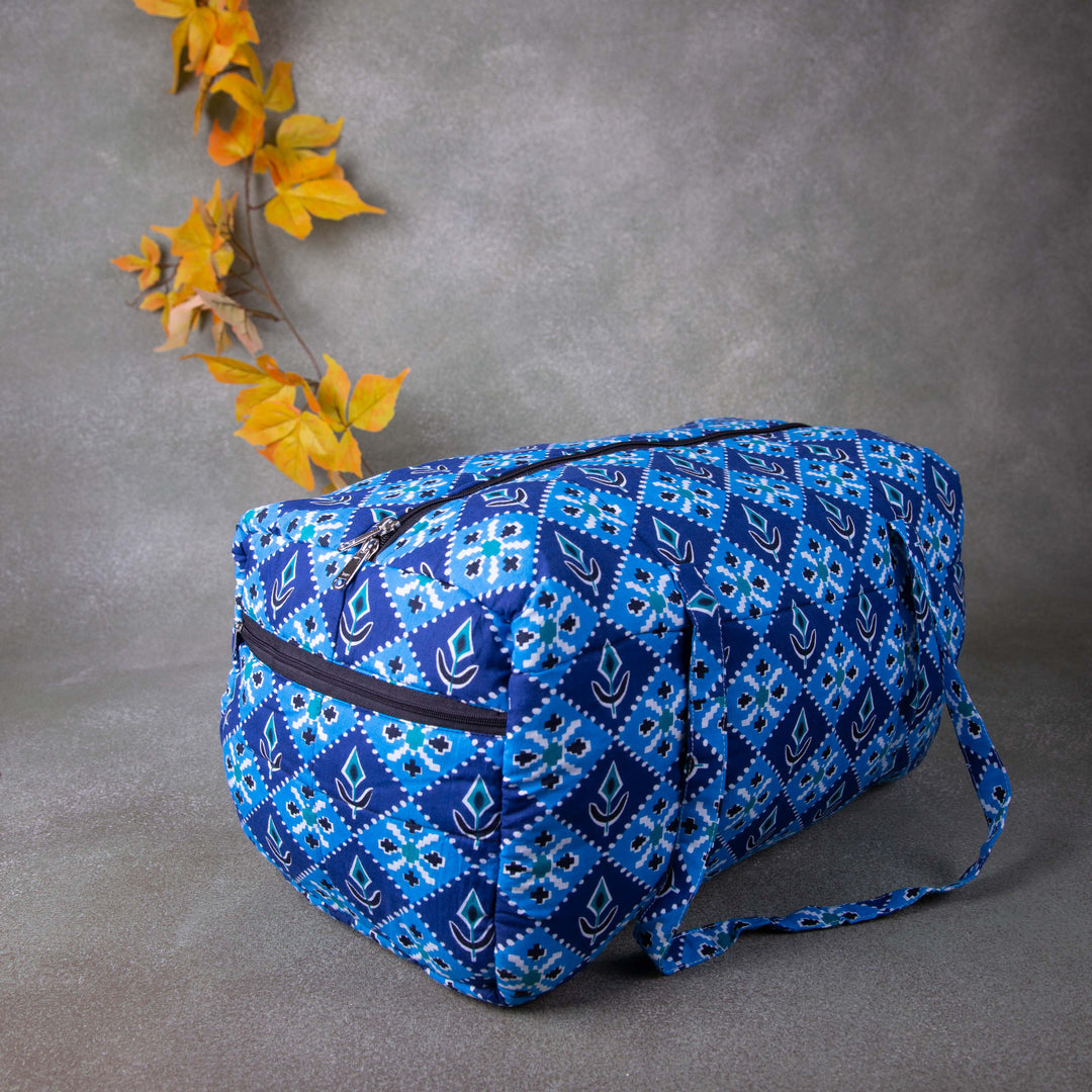 Rectangle Travel Bag Blue Colour with Lamp Design