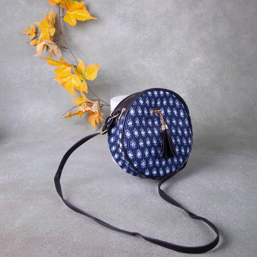 Drum Slings Blue Colour with White Flower Design.