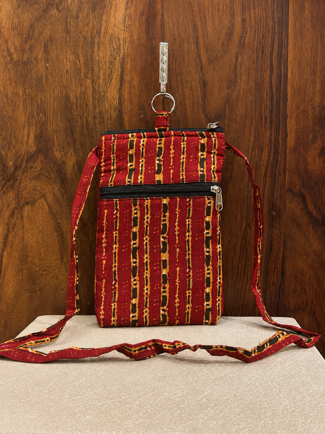Mobile Sling -"Tribal Tapestry  (With Saree Clip)