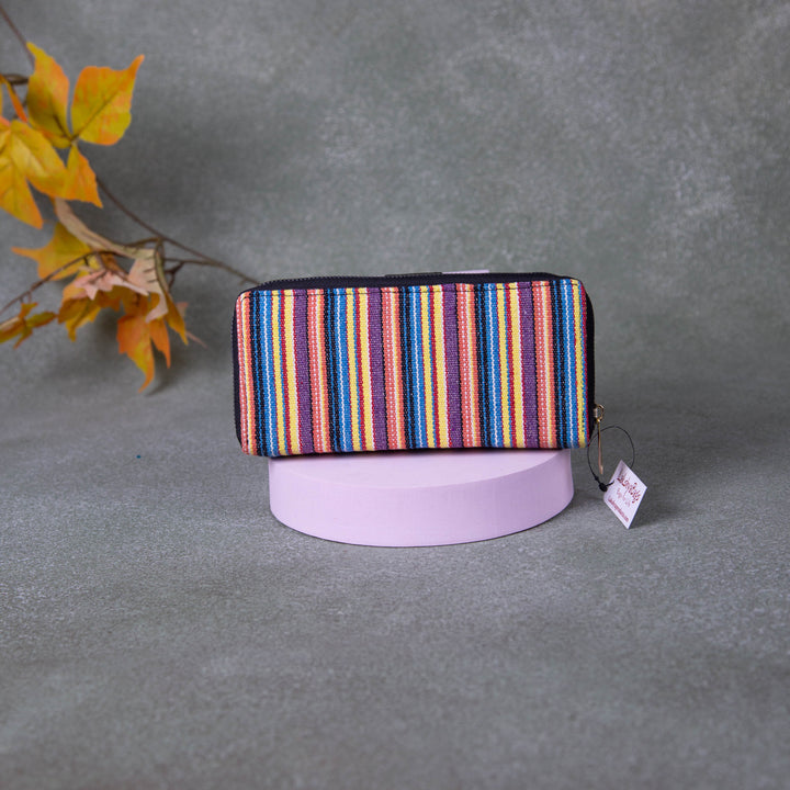 Handmade Wallets - Classic Multi-colour Line Design.