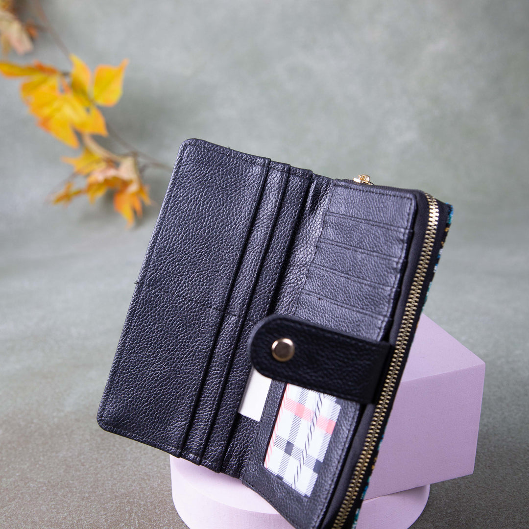 Handmade Wallets - Classic Blue with Pink Colour