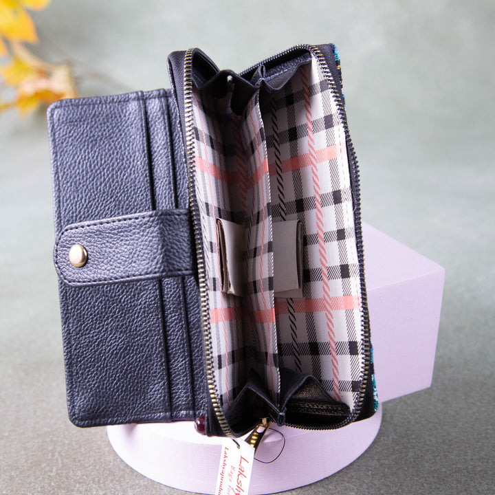 Handmade Wallets - Classic Multi-colour Line Design.