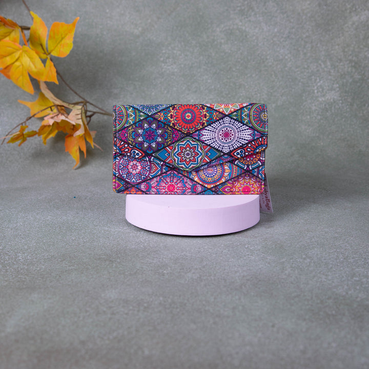 Handmade Wallets - Compact Multi-Colour Flower Design.