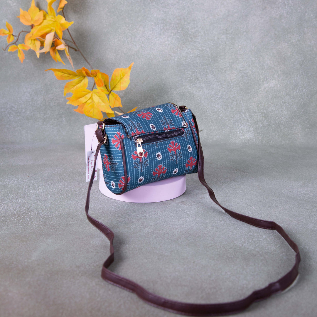 Easy Sling Blue with Red Flower Design